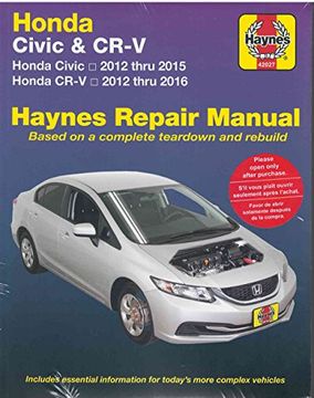 portada HONDA CIVIC (12-15) & CR-V (12 (Hayne's Automotive Repair Manual)