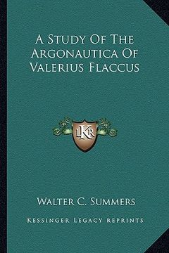 portada a study of the argonautica of valerius flaccus (in English)