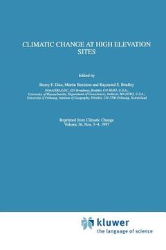 portada climatic change at high elevation sites (en Inglés)