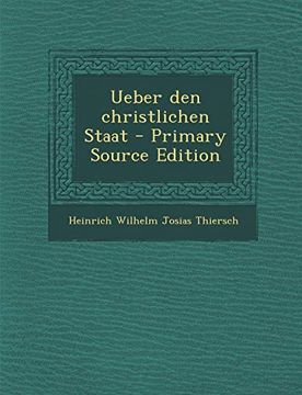 portada Ueber den Christlichen Staat (en Inglés)