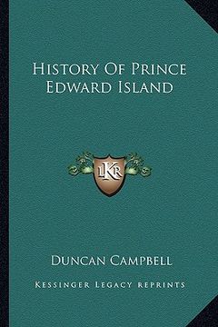 portada history of prince edward island (en Inglés)