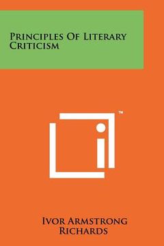 portada principles of literary criticism (in English)