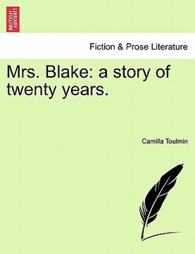 portada mrs. blake: a story of twenty years. (en Inglés)