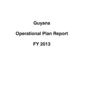 portada Guyana Operational Plan Report FY 2013 (en Inglés)