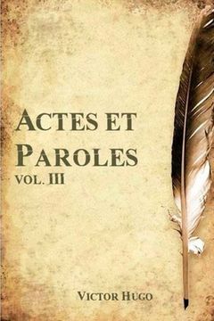 portada Actes et Paroles, vol. III (en Francés)