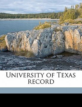 portada university of texas record (in English)