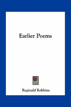 portada earlier poems (en Inglés)