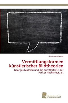 portada Vermittlungsformen Künstlerischer Bildtheorien (in German)