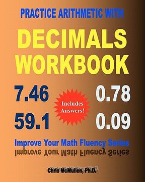 portada practice arithmetic with decimals workbook (en Inglés)