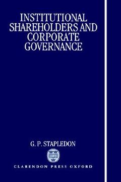portada institutional shareholders and corporate governance (en Inglés)