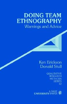 portada doing team ethnography: warnings and advice (in English)