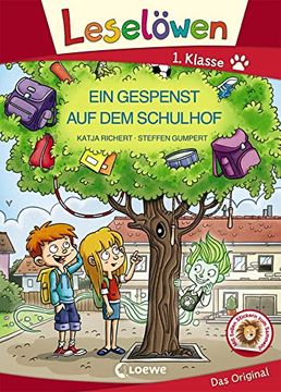 portada Leselöwen 1. Klasse - ein Gespenst auf dem Schulhof: Erstlesebuch Kinder ab 6 Jahre - mit Großbuchstaben für Leseanfänger (en Alemán)