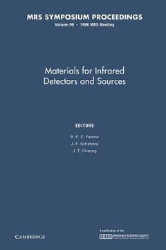 portada Materials for Infrared Detectors and Sources (Mrs Proceedings) (en Inglés)