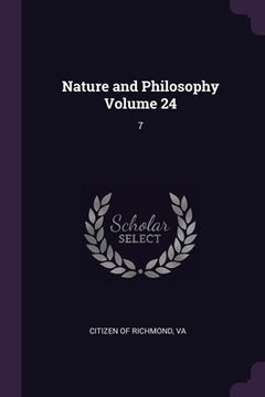 portada Nature and Philosophy Volume 24: 7 (en Inglés)