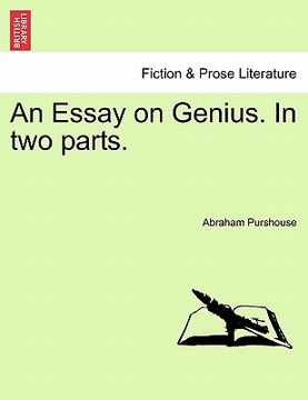portada an essay on genius. in two parts. (en Inglés)