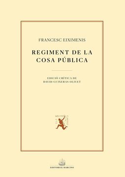portada Regiment de la Cosa Pública: 40 (Els Nostres Clàssics, Autors Medievats) (en Catalá)