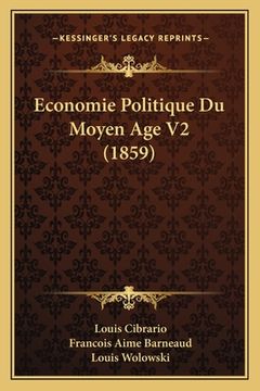 portada Economie Politique Du Moyen Age V2 (1859) (en Francés)