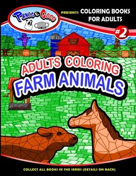portada Panic and CoCo presents Adults Coloring Farm Animals (en Inglés)
