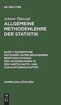 portada Elementare Methoden Unter Besonderer Berücksichtigung der Anwendungen in den Wirtschafts- und Sozialwissenschaften (Sammlung Gaschen) (in German)