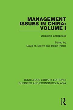 portada Management Issues in China: Volume 1: Domestic Enterprises (Routledge Library Editions: Business and Economics in Asia) 