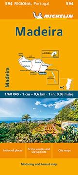 portada Madeira - Michelin Regional map 594: Stra? En- und Tourismuskarte 1: 60. 000 (Michelin Maps, 594) (en Inglés)