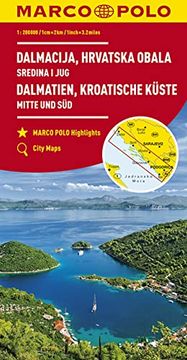 portada Croatia Dalmatian Coast Marco Polo Map: Wegenkaart 1: 200 000 (in German)