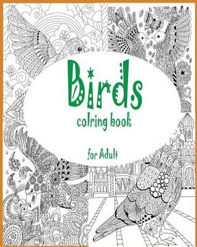 portada Adult coloring book: birds coloring book for adult (en Inglés)