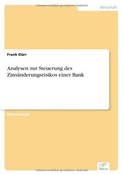 portada Analysen zur Steuerung des Zinsänderungsrisikos einer Bank (German Edition)