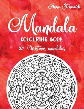 portada Mandala Colouring Book - 25 Christmas Mandalas: The Red Mandala Book 