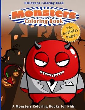 portada Halloween Coloring Book: Monsters Coloring Book (in English)