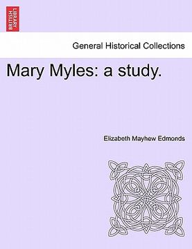portada mary myles: a study. (in English)