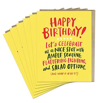 portada 6-Pack em & Friends Ample Seating Birthday Cards (en Inglés)