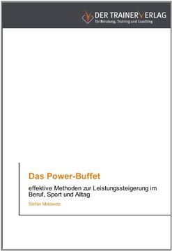 portada Das Power-Buffet: effektive Methoden zur Leistungssteigerung im Beruf, Sport und Alltag