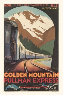 portada Vintage Journal Swiss Trains Travel Poster (en Inglés)