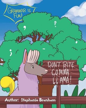 portada Don't Bite Comma Llama! (en Inglés)