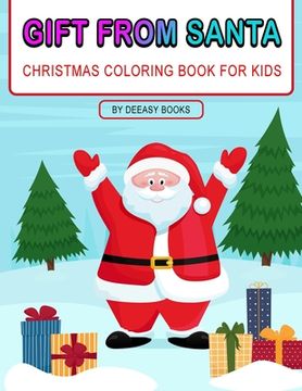 portada Gift From Santa Coloring Book For Kids (en Inglés)