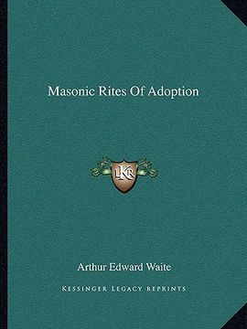portada masonic rites of adoption (in English)