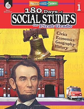 portada 180 Days of Social Studies for First Grade (Grade 1): Practice, Assess, Diagnose (180 Days of Practice) (in English)