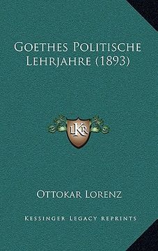 portada goethes politische lehrjahre (1893)