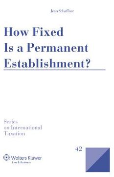 portada how fixed is a permanent establishment? (en Inglés)