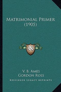 portada matrimonial primer (1905) (en Inglés)