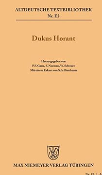 portada Dukus Horant (Altdeutsche Textbibliothek (en Alemán)
