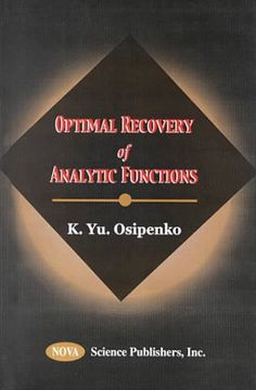 portada optimal recovery of analytic functions