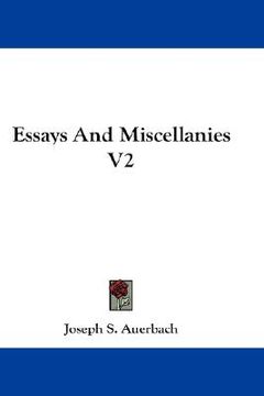 portada essays and miscellanies v2 (en Inglés)