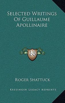 portada selected writings of guillaume apollinaire (en Inglés)