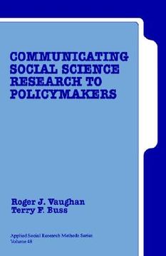 portada communicating social science research to policy makers (en Inglés)