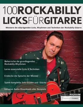 portada 100 Rockabilly-Licks für Gitarre: Meistere die stilprägenden Licks, Rhythmen und Techniken der Rockabilly-Gitarre (in German)