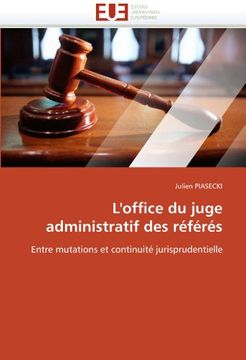 portada L'Office Du Juge Administratif Des Referes