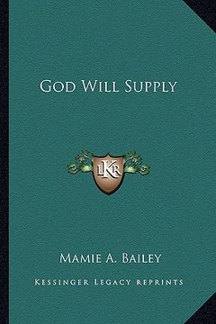 portada god will supply (en Inglés)