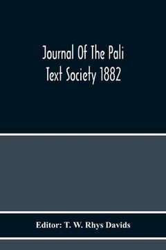 portada Journal Of The Pali Text Society 1882 (in English)